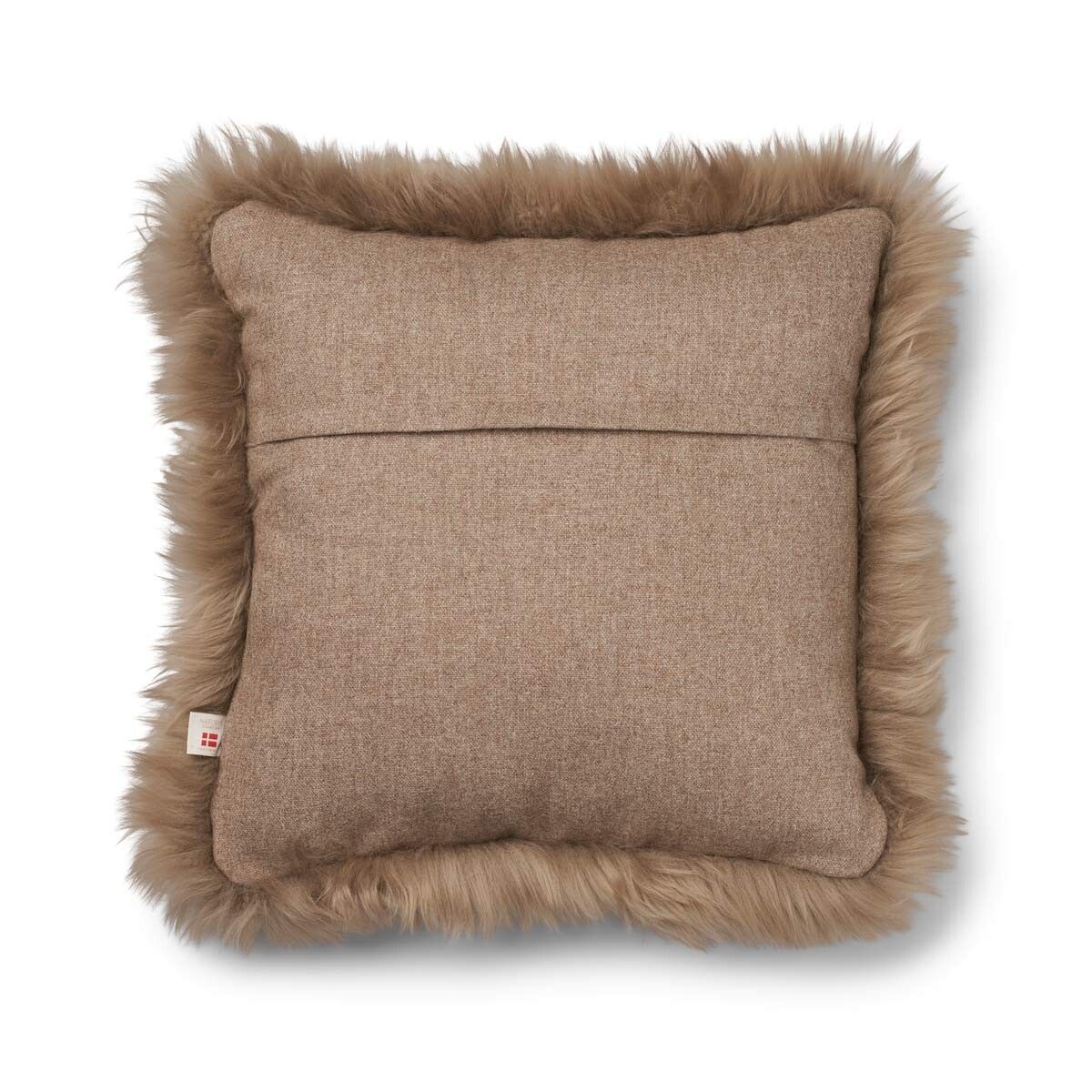Pute i saueskinn av lang ull Beige/Taupe
