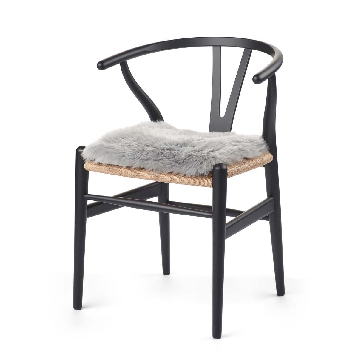 Setepute m/fyll | Langhåret | New Zealand | 37x37 cm Lys Grå