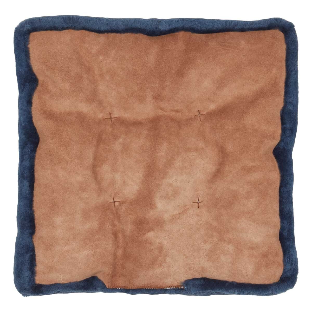 Setepute m/fyll | Mokkasin | New Zealand | 45x45 cm Marineblå