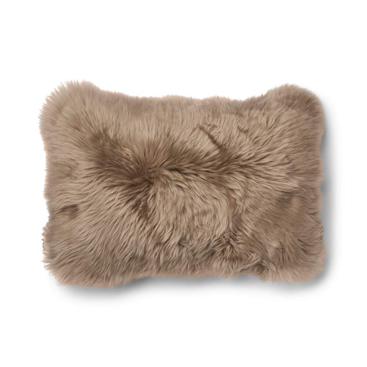 Pute i saueskinn av lang ull Beige/Taupe