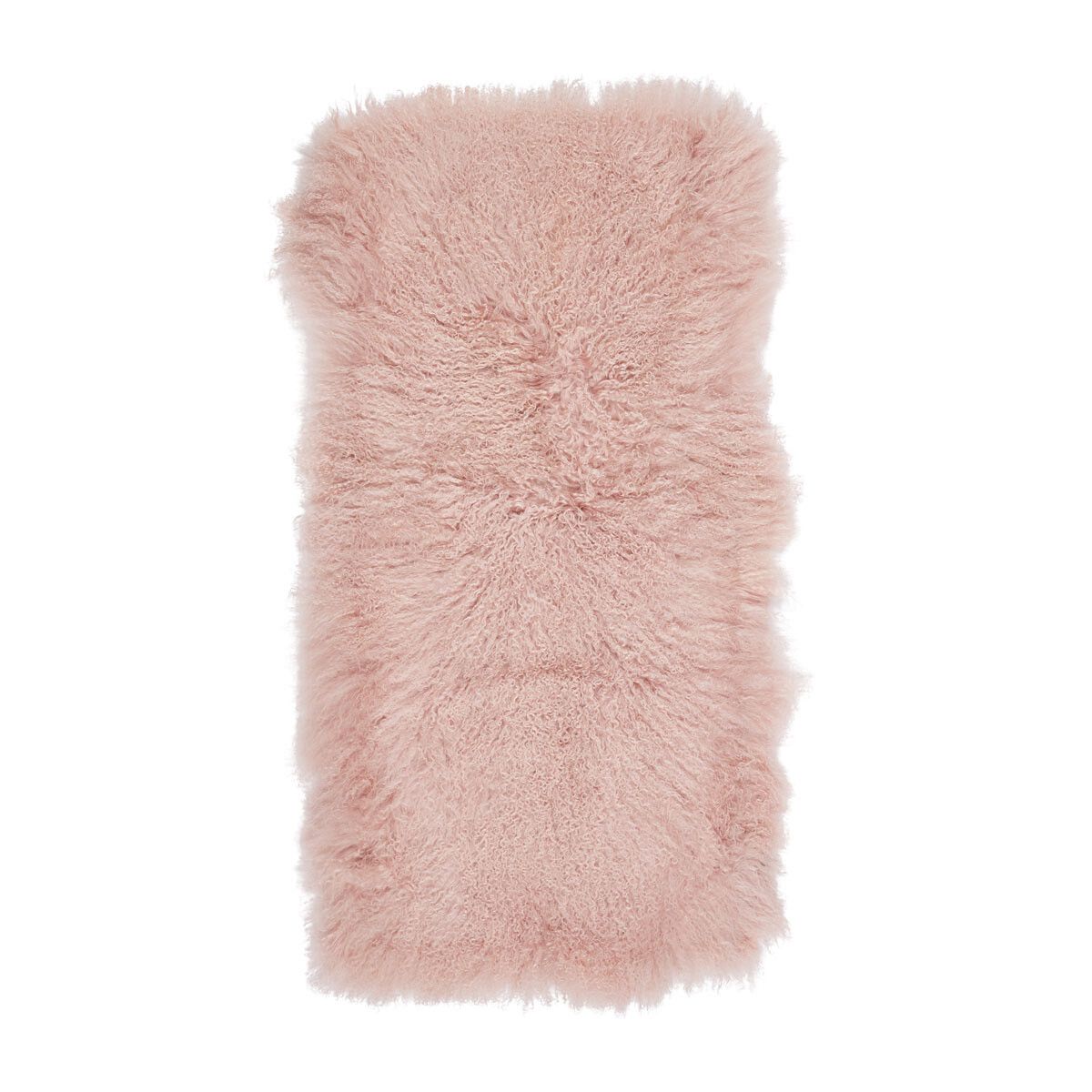 Saueskinnpledd | Krøllet | Tibet | 60x120 cm Rosa