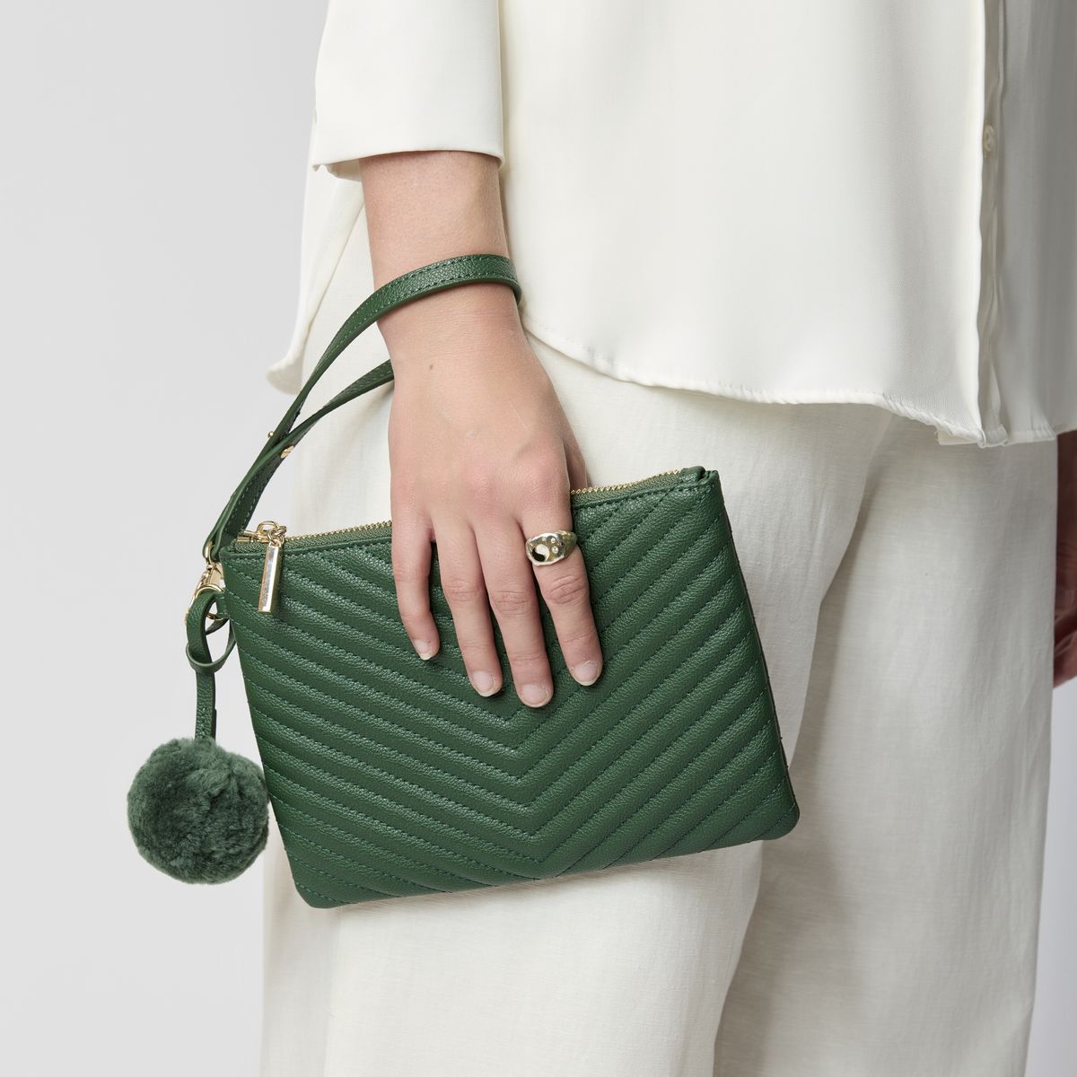 Helene clutch Antikk Grønn