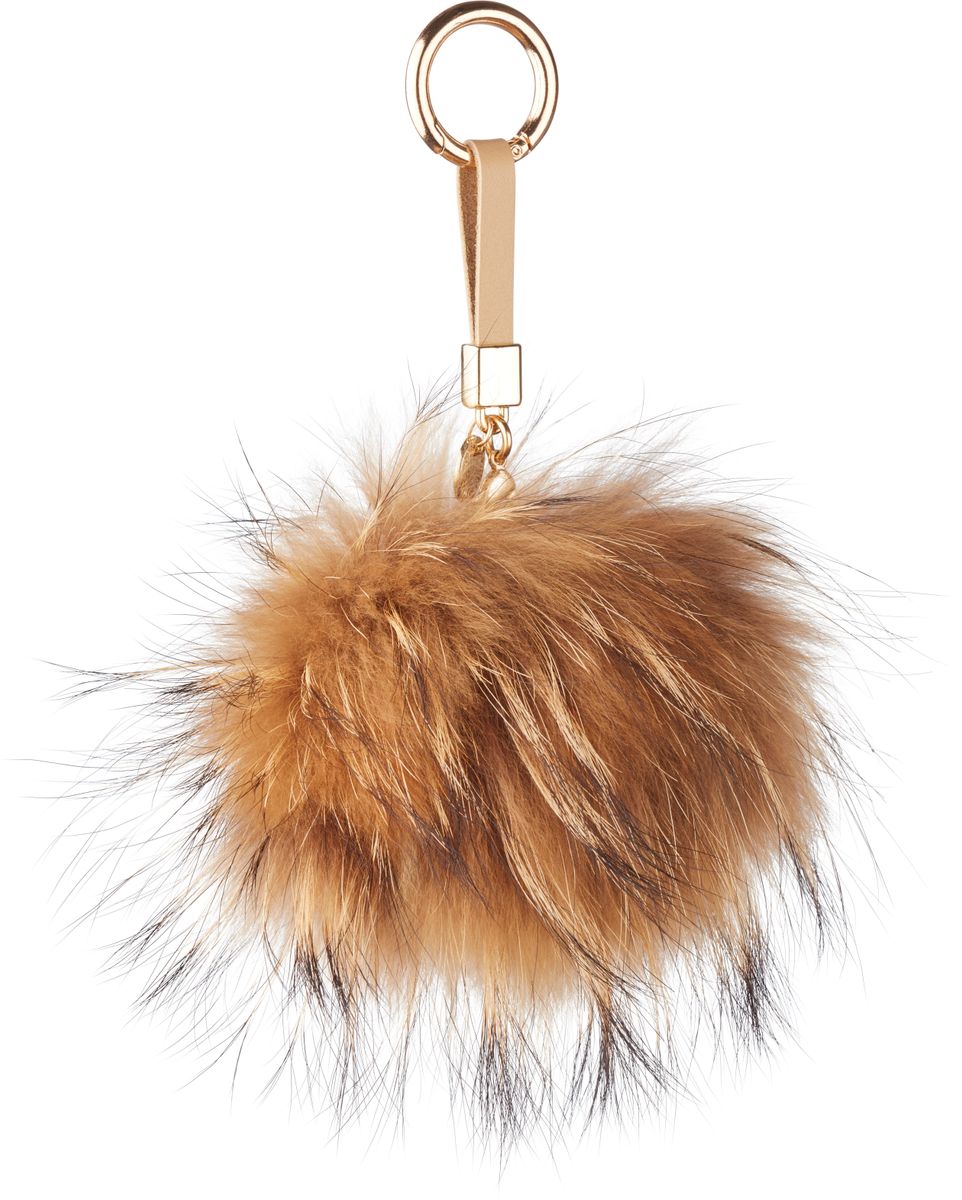 Pom Pom nøkkelring Naturlig karamell
