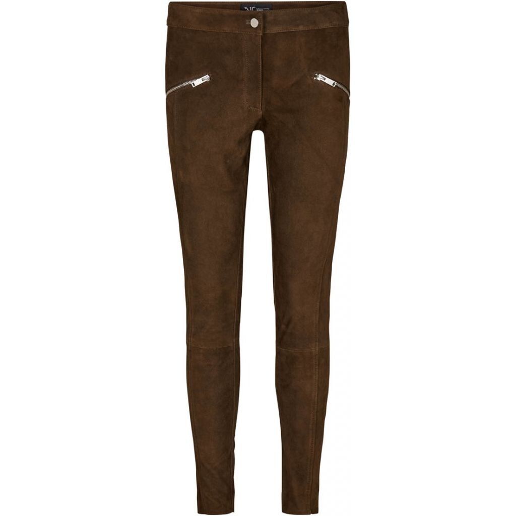 Jasmin Leggins i semsket skinn Moss