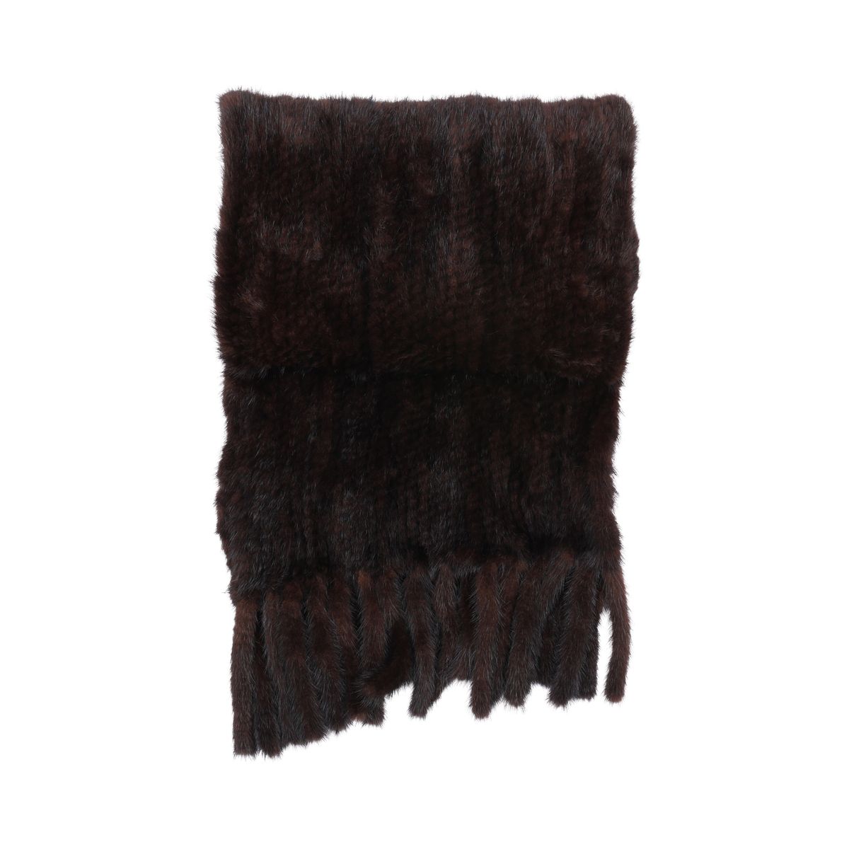 Mink Scarf Naturlig mørkebrun