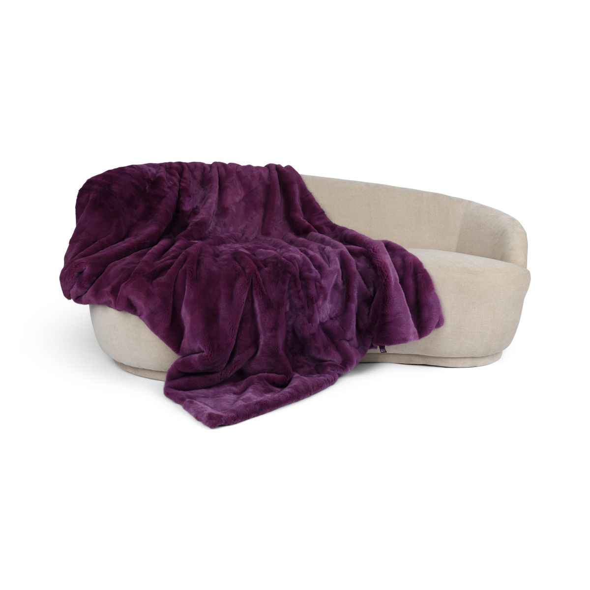 Minkpledd | Kasjmirbakside | Lilla | 142x194 cm