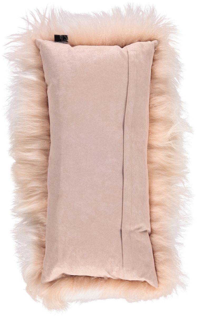 Saueskinnpute | Langhåret | Tibet | Kasjmir | 28x56 cm Varm Hvit