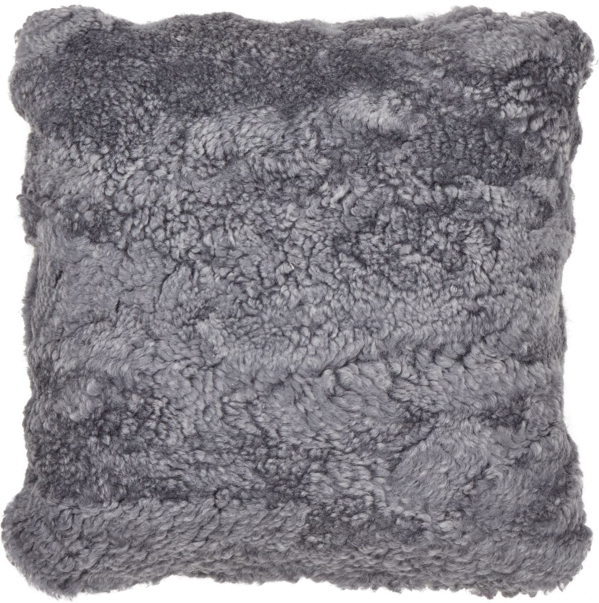 Saueskinnpute | Korthåret | New Zealand | Dobbeltsidig | 40x40 cm Lys Grå