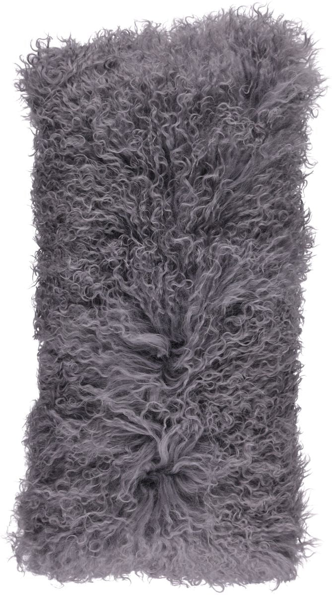 Saueskinnspute | Krøllet | Tibet | 28x56 cm Mørk grå