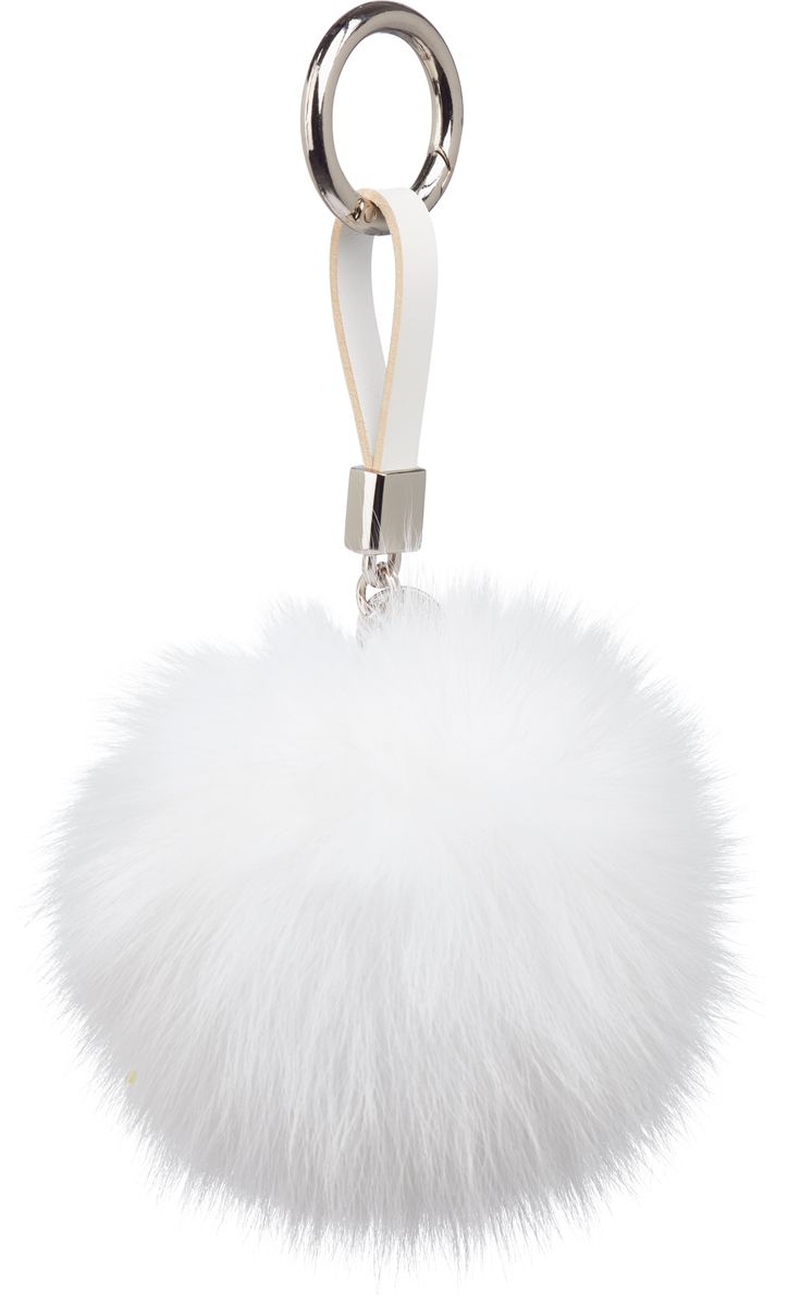 Pom Pom nøkkelring Hvit