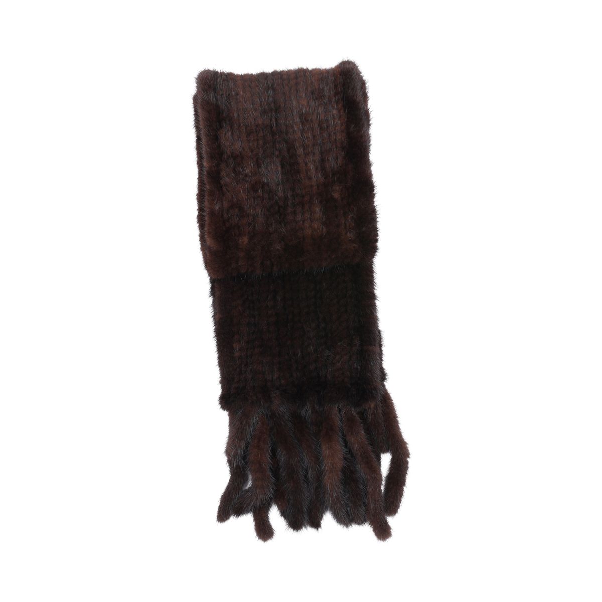 Mink Scarf Naturlig mørkebrun