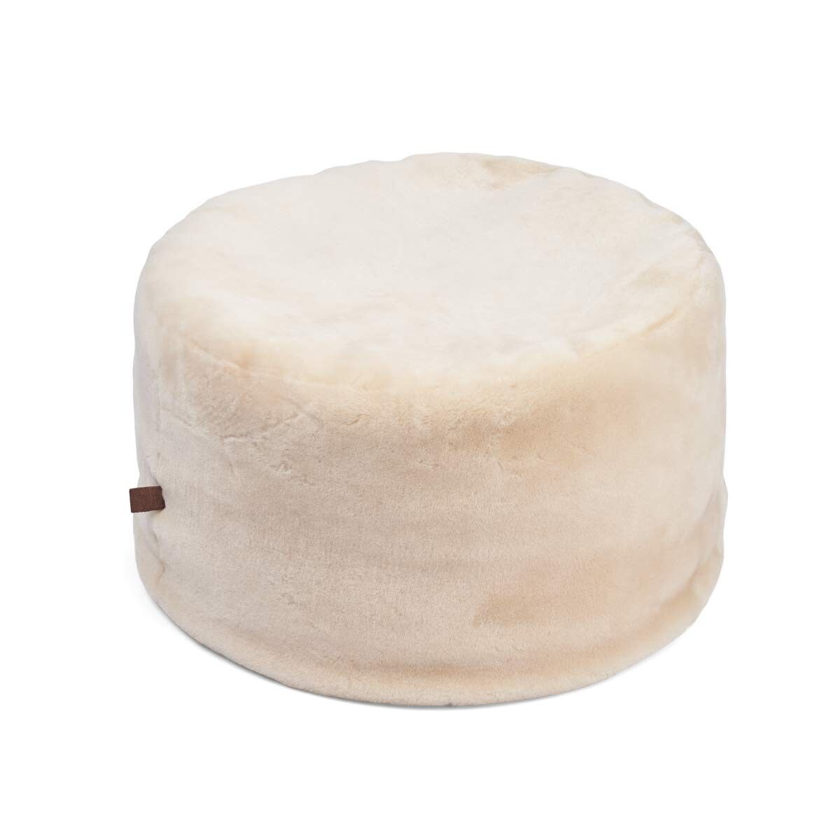 Rund pouf | Mokkasin | New Zealand | D55xH36 cm Naturlig