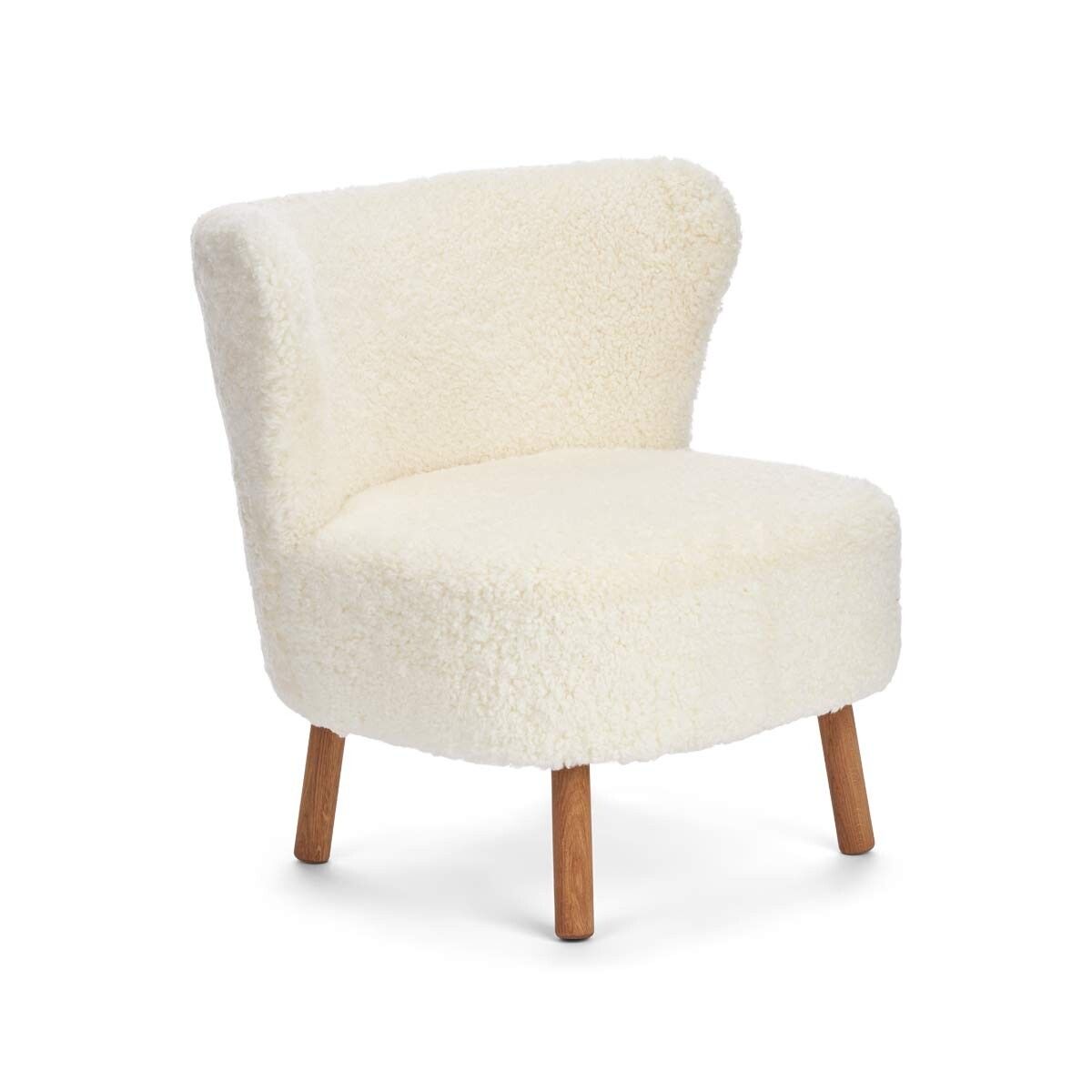 Emil Lounge Chair | Korthåret Hvit