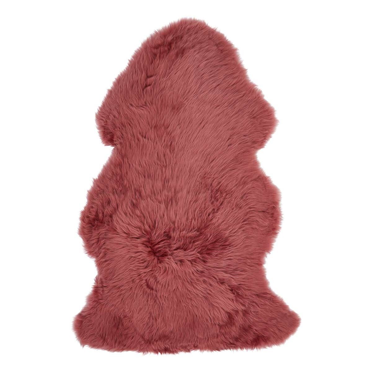 Saueskinn | Langhåret | New Zealand | 115x60 cm Gammelrosa