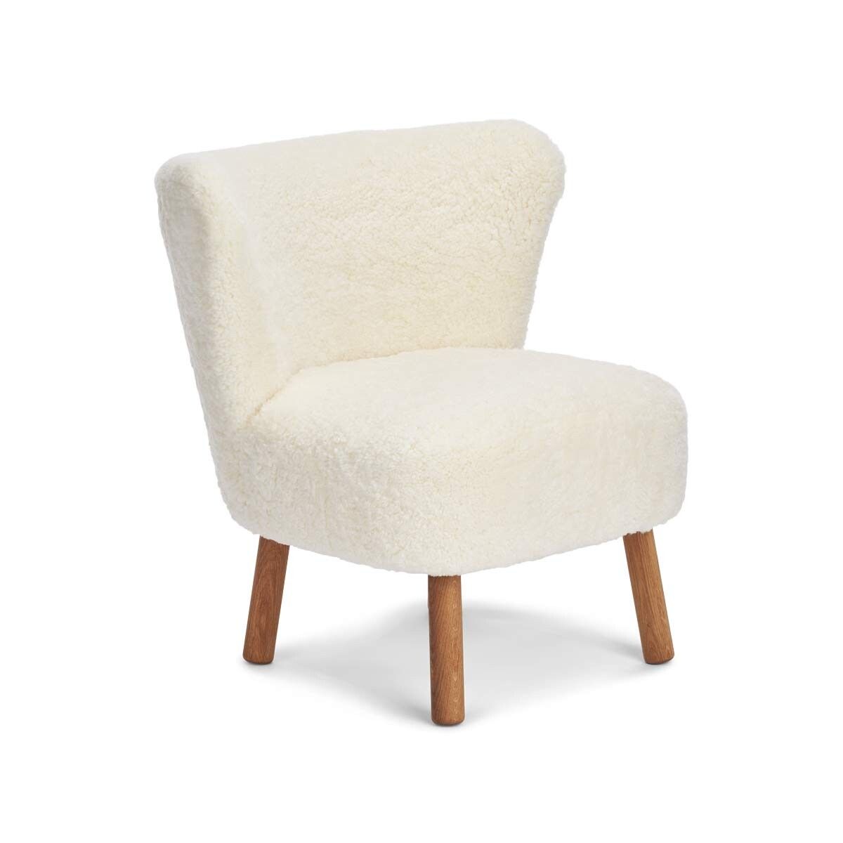 Emily Lounge Chair | Korthåret Hvit