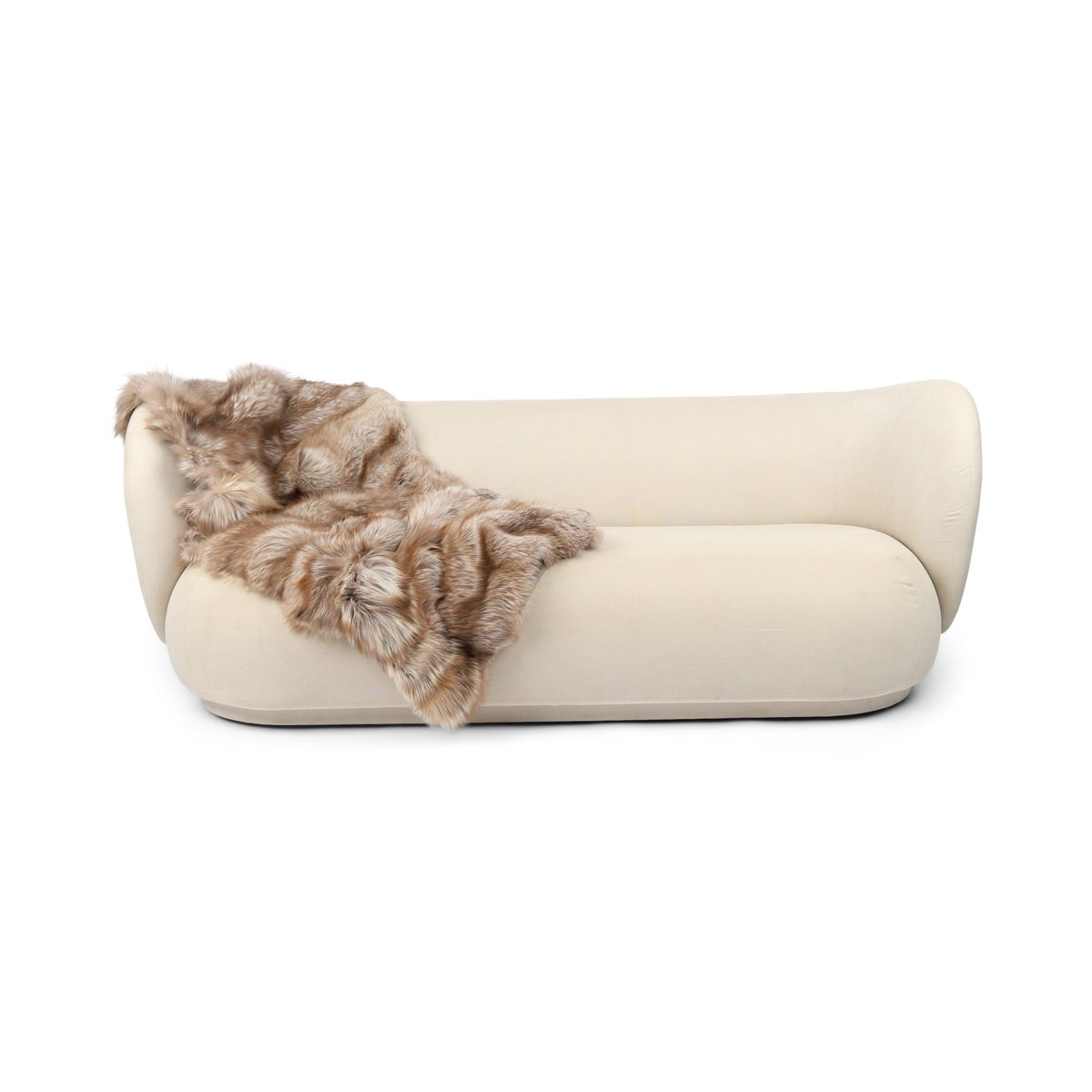 Premium revskinnspledd | Kasjmirbakside | Pastel | 160x70 cm