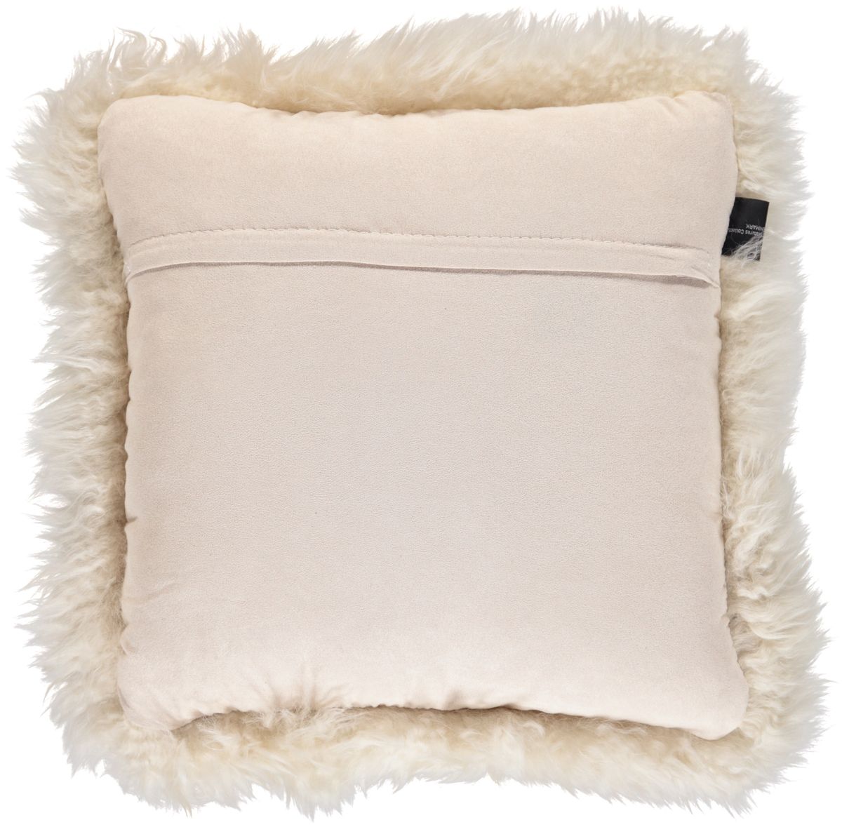 Pute i saueskinn av lang ull Beige