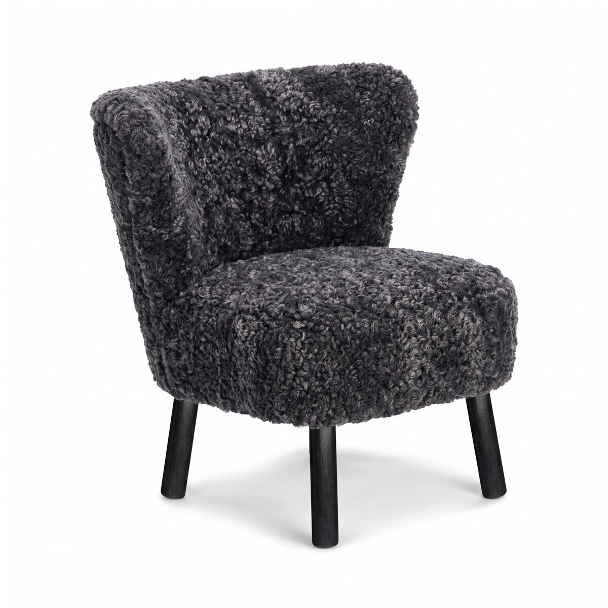 Emily Lounge Chair | Korthåret Koksgrå