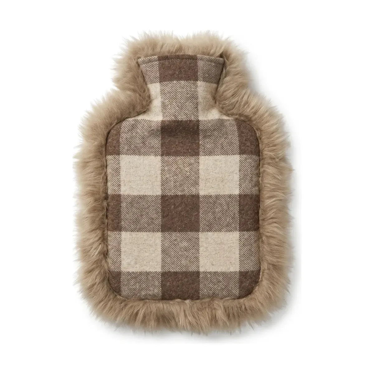 Varmtvannsflaske | Fåreskinn og ull | 37 x 27 cm Rob Roy Tartan Natural/Taupe