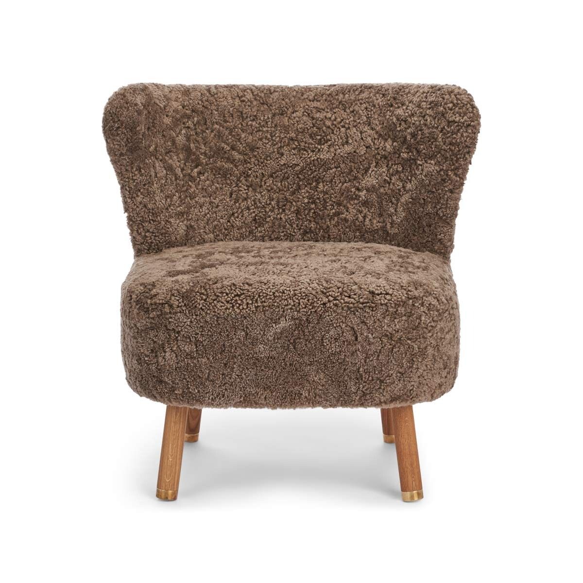 Emil Lounge Chair | Korthåret Lysebrun