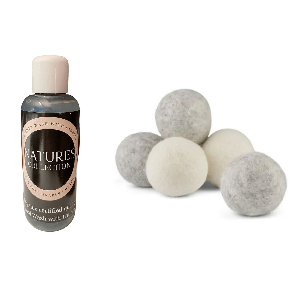 Lærvaskemiddel med lanolin | Økologisk | M/6 tørkeballer