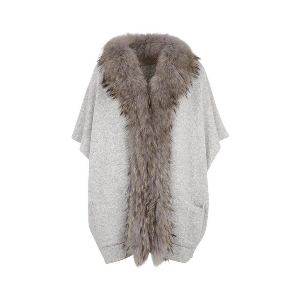 Nina poncho Lys Grå