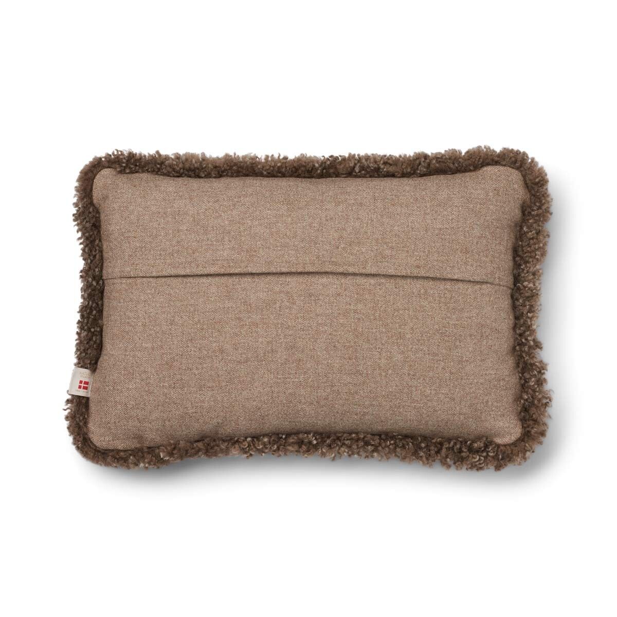Pute i kort ull av saueskinn Beige/Taupe