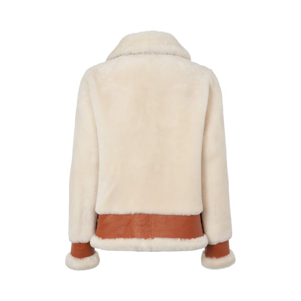 Annalon jakke Lær Brun / Hvit