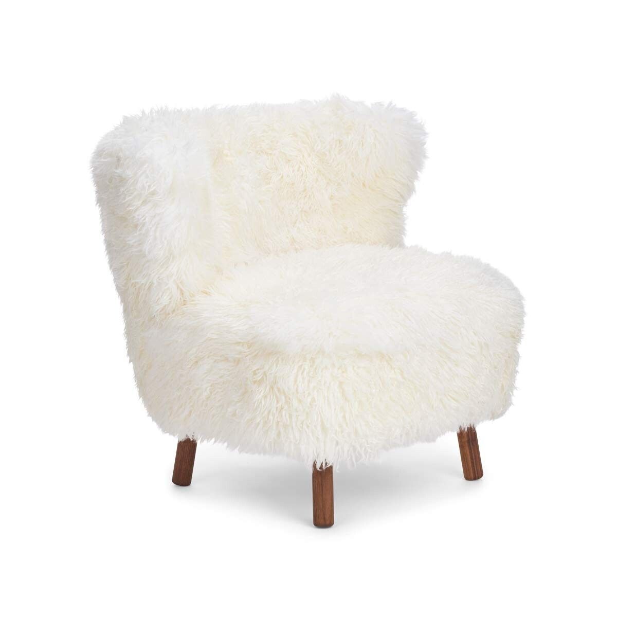 Emil Lounge Chair | Long Wool Snøhvit