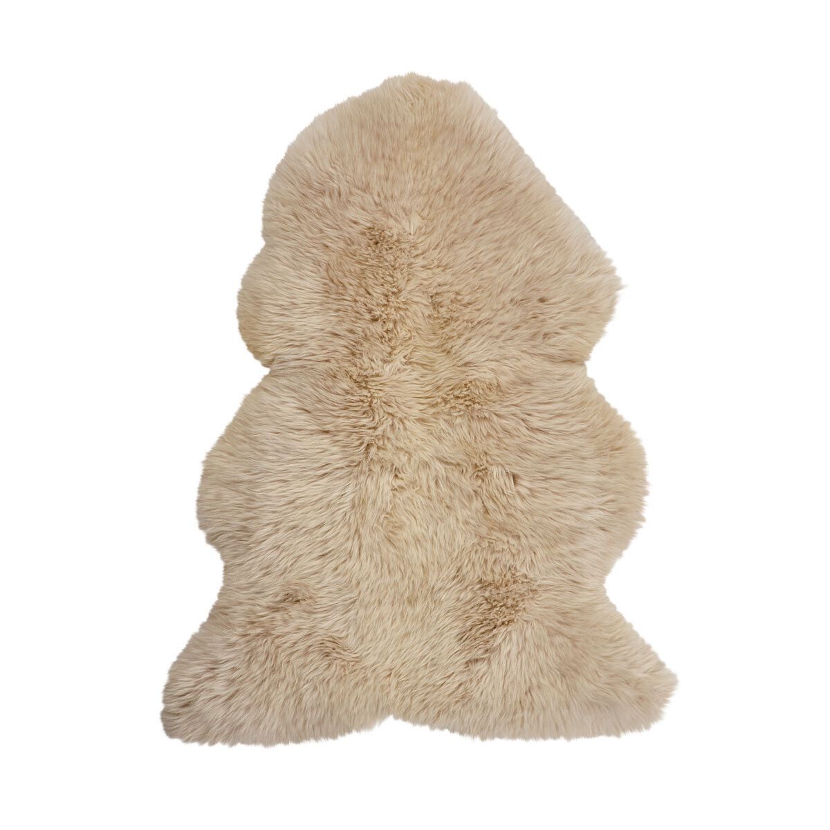 Langt saueskinn i ull 115x60 cm Beige