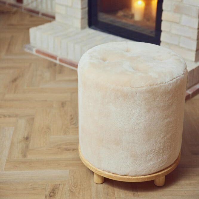 Simon Pouf Moccasin Kastanje