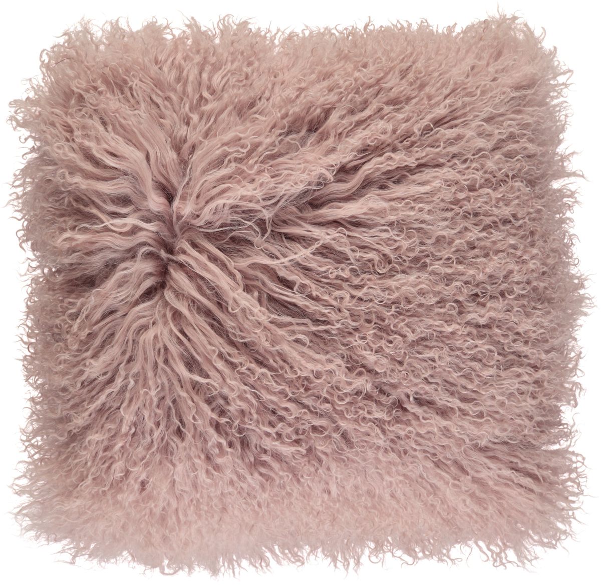 Saueskinnspute | Krøllet | Tibet | 40x40 cm Rosa