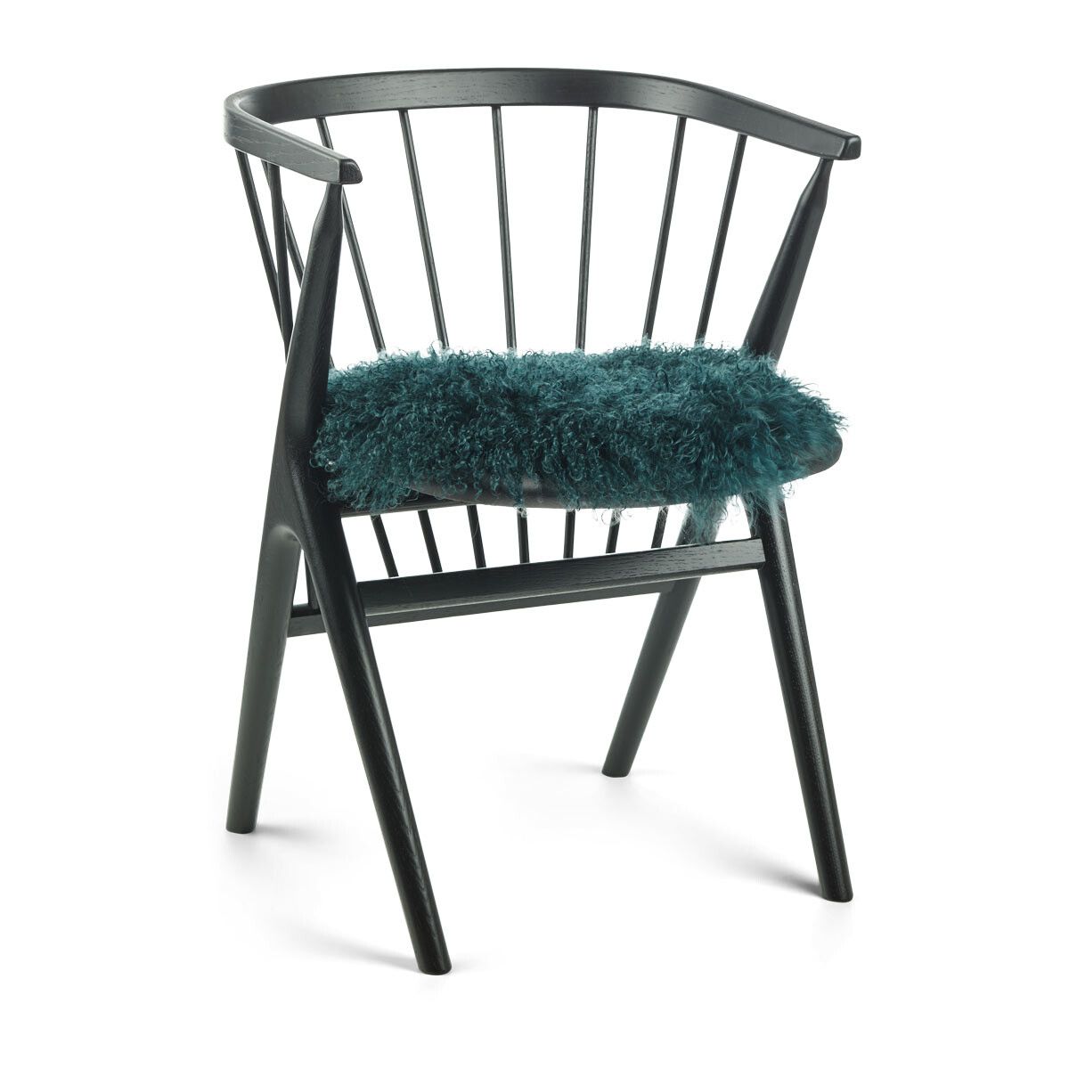 Setepute | Krøllet | Tibet | Ø38 cm Blågrønn