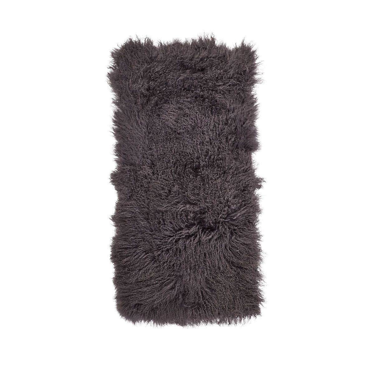Saueskinnpledd | Krøllet | Tibet | 60x120 cm Mørk grå