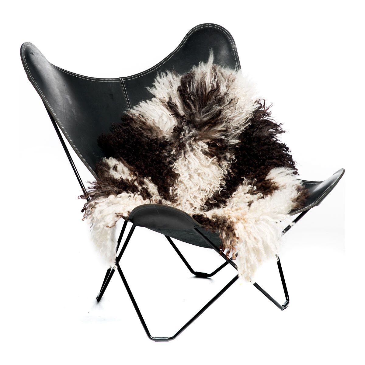 Saueskinn | Krøllet | Østerrike | 90x60 cm Mix / Flekkete