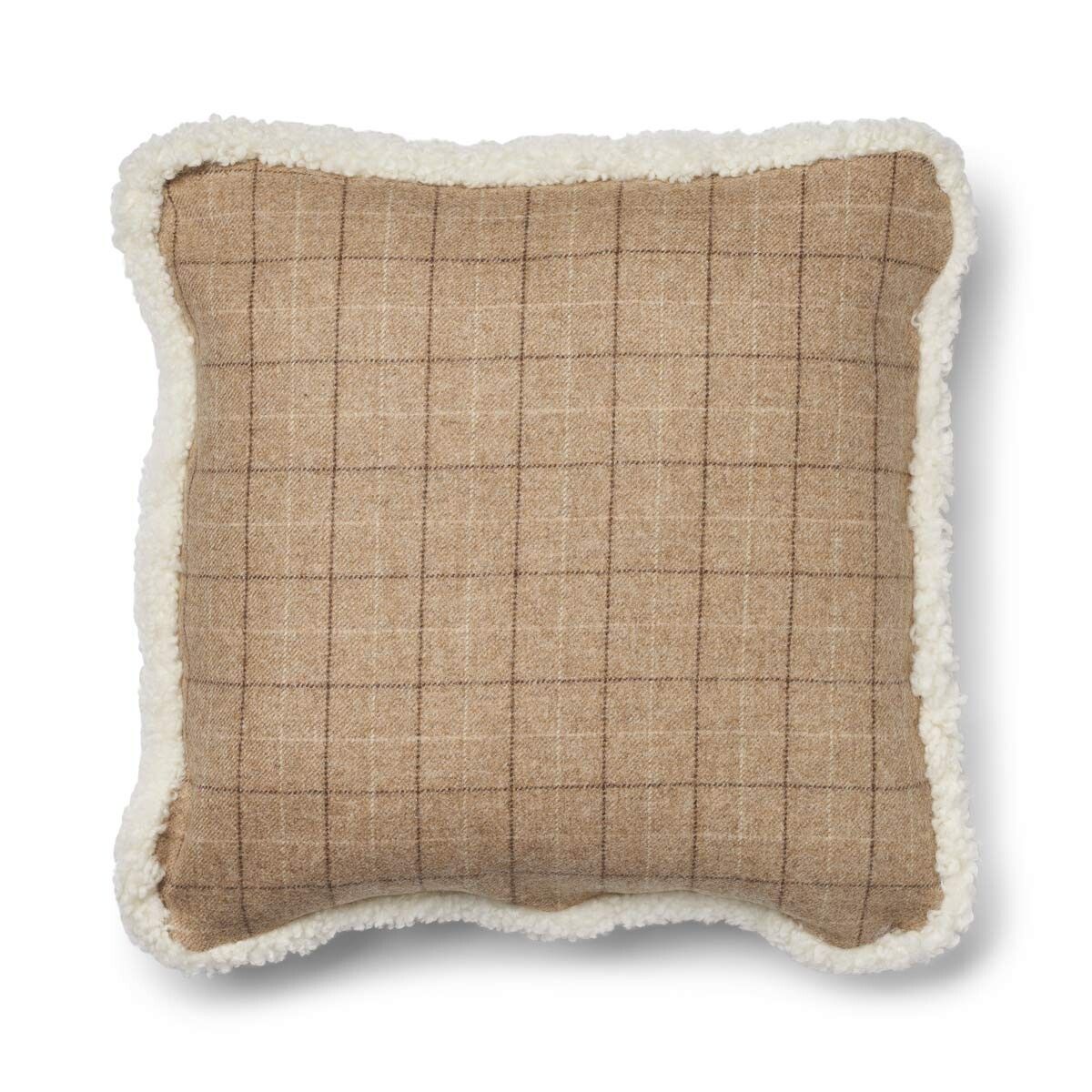 Checked Collection | Ullpute | Korthåret | Dobbeltsidig | 52x52 cm