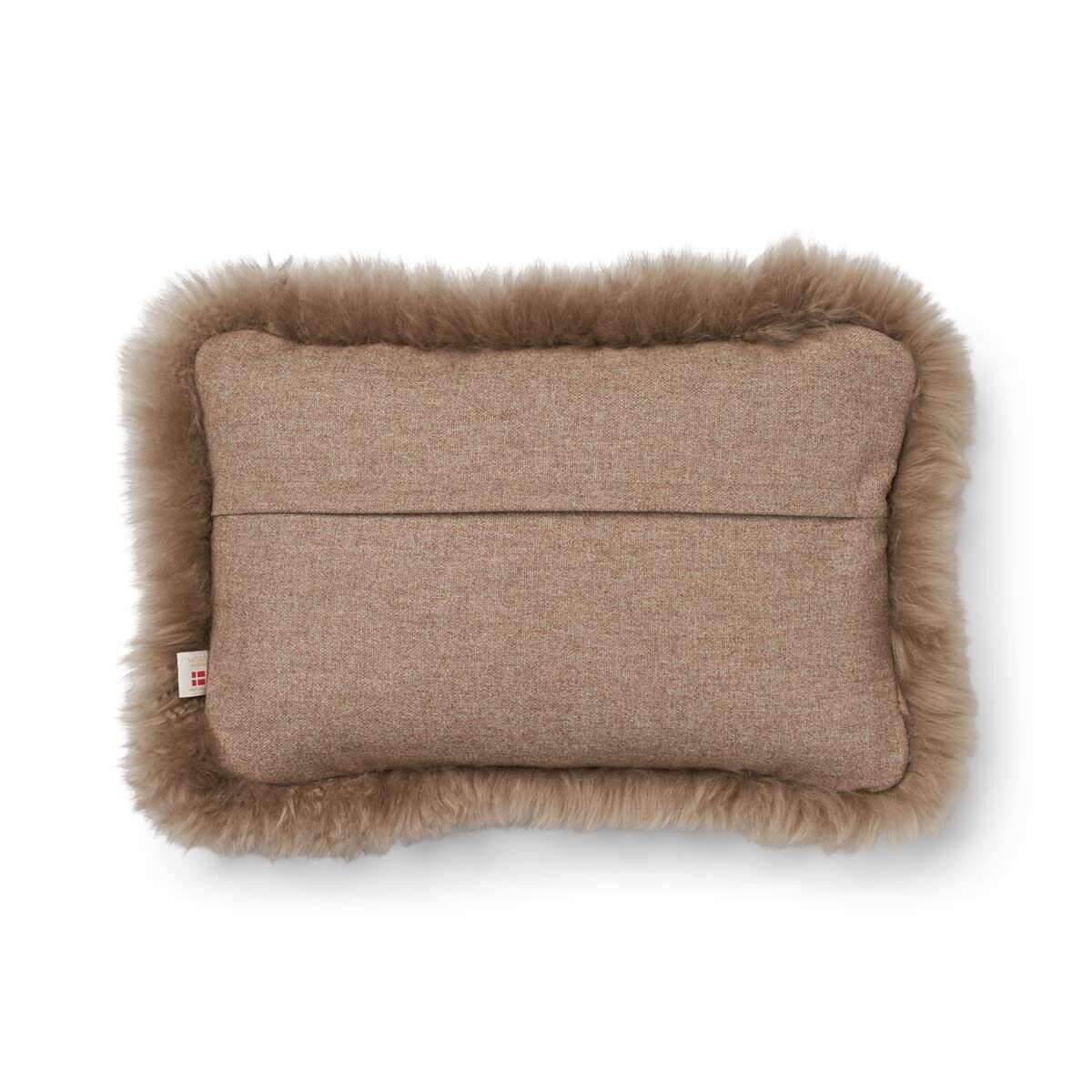 Pute i saueskinn av lang ull Beige/Taupe