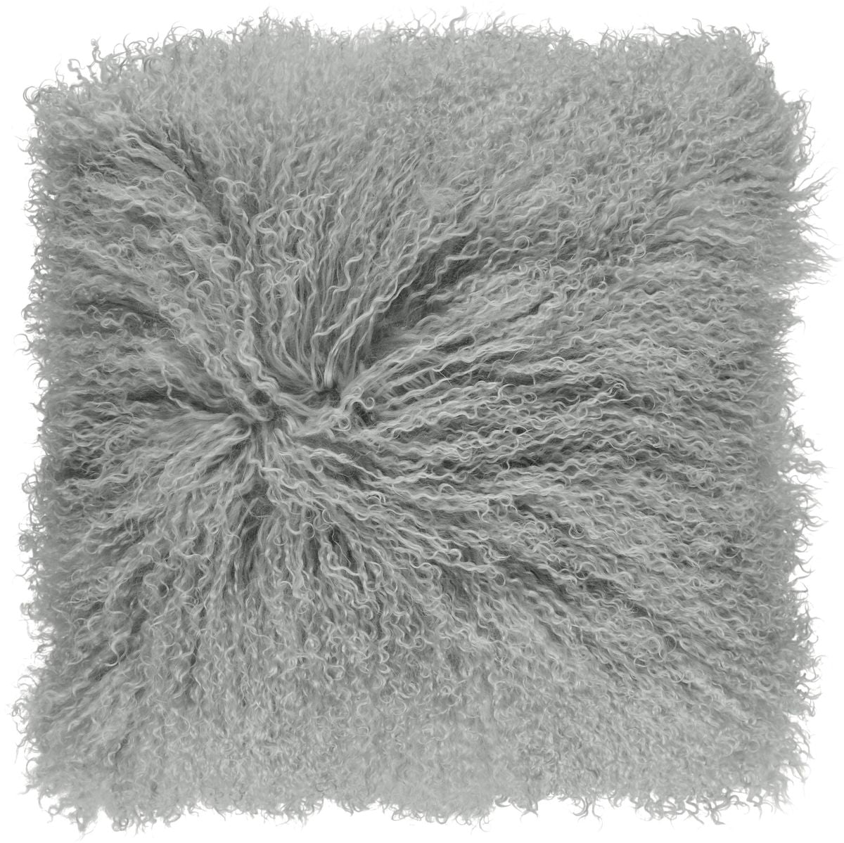 Saueskinnspute | Krøllet | Dobbeltsidig | Tibet | 40x40 cm & 56x56 cm Lys Grå