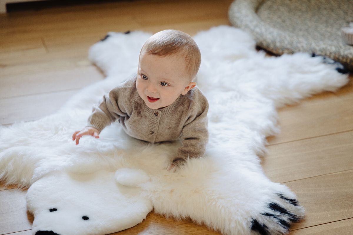 Baby Bear-teppe Svart/Hvit