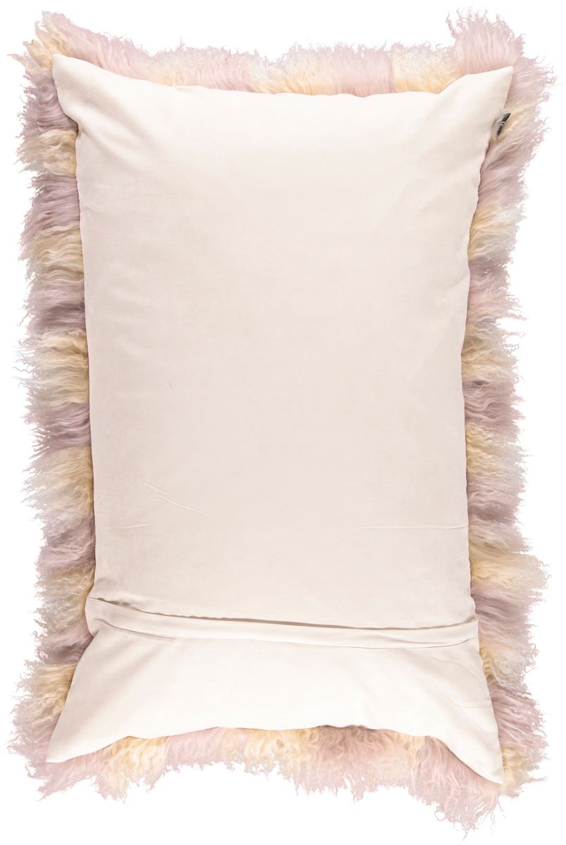 Saueskinnpute | Krøllet | Tibet | 60x90 cm Gylden Hvit / Dove