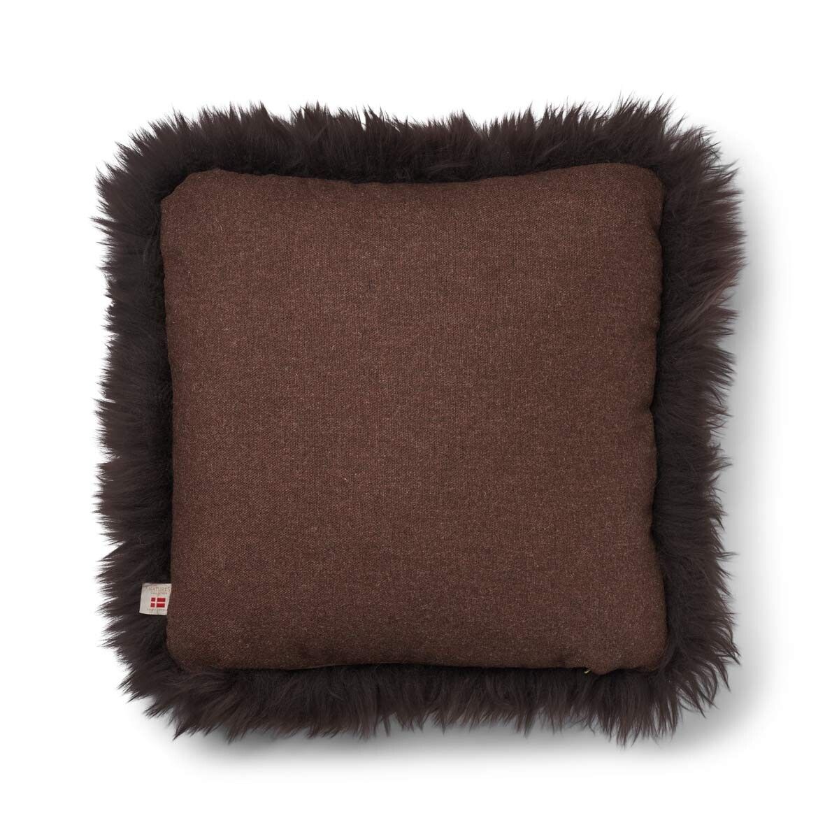 Classic Collection | Ullpute | Langhåret | 52x52 cm Brun / Sjokolade