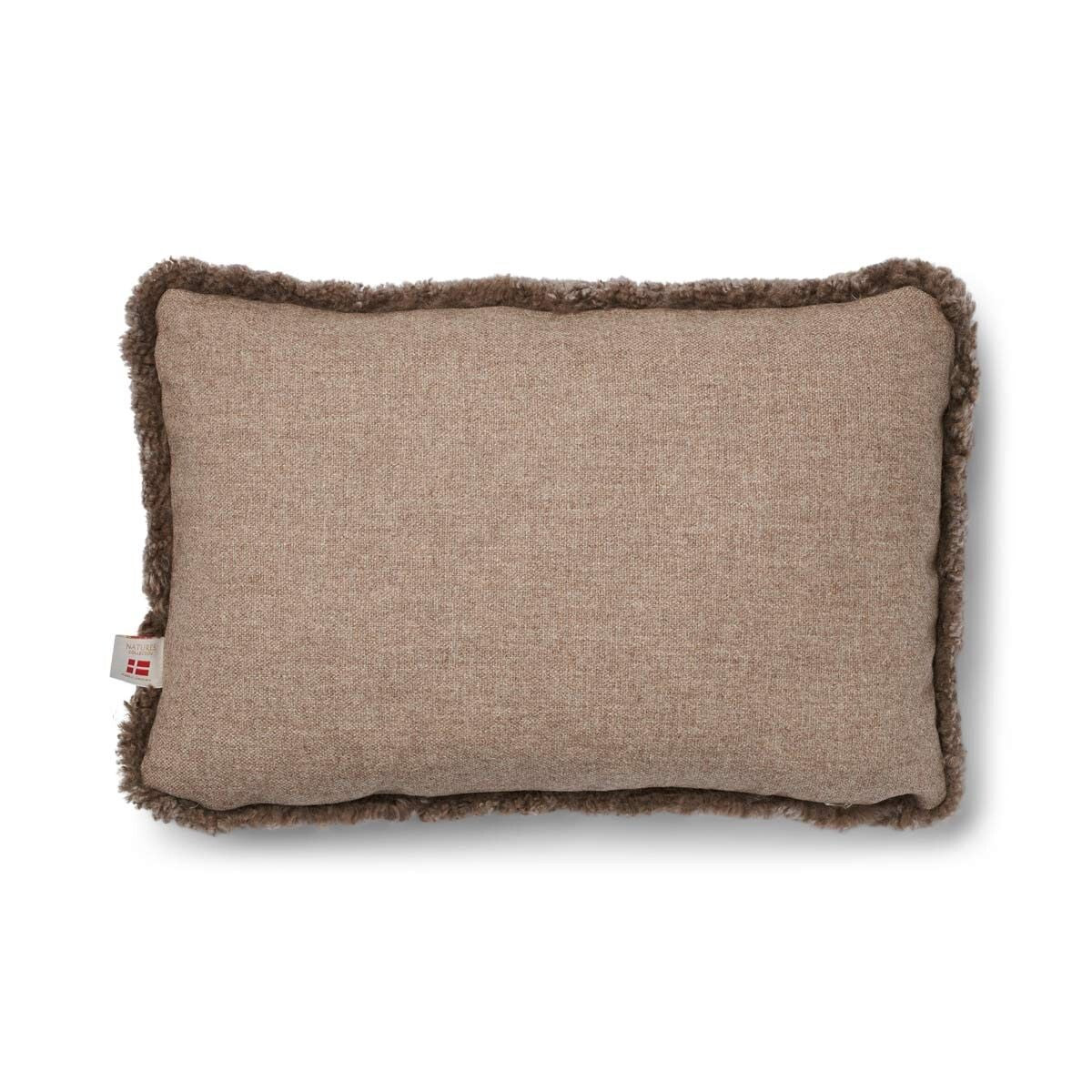 Pute i kort ull av saueskinn Beige/Taupe