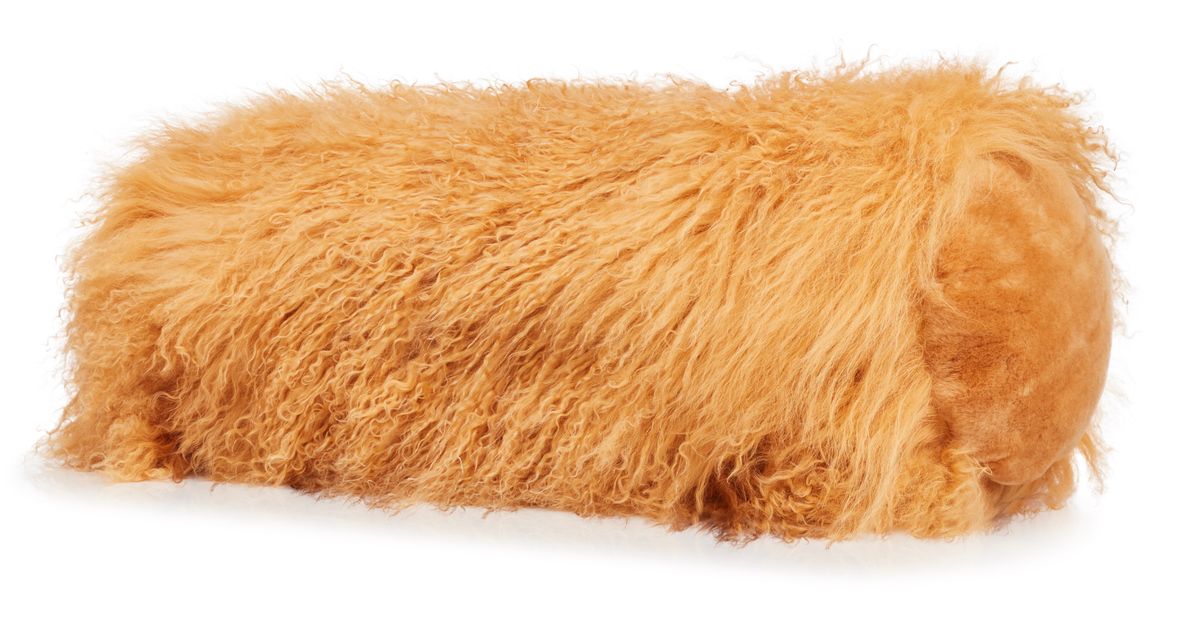 Bolsterpute | Krøllet | Tibet | Ø20xL52 cm Gul