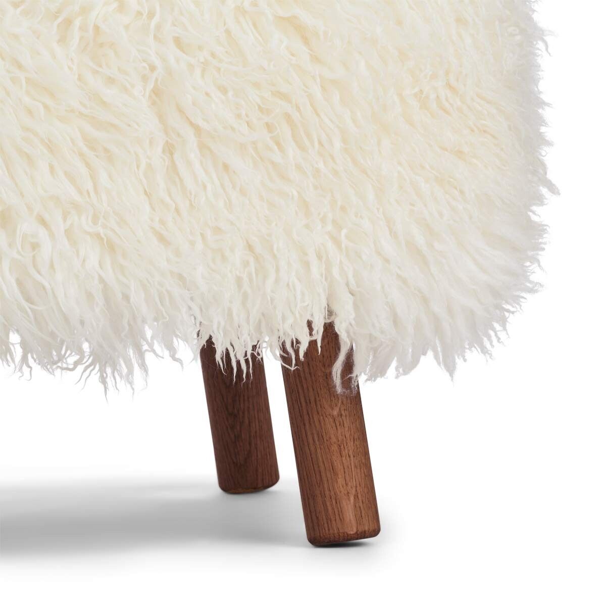 Emily fotskammel | Langhåret Hvit