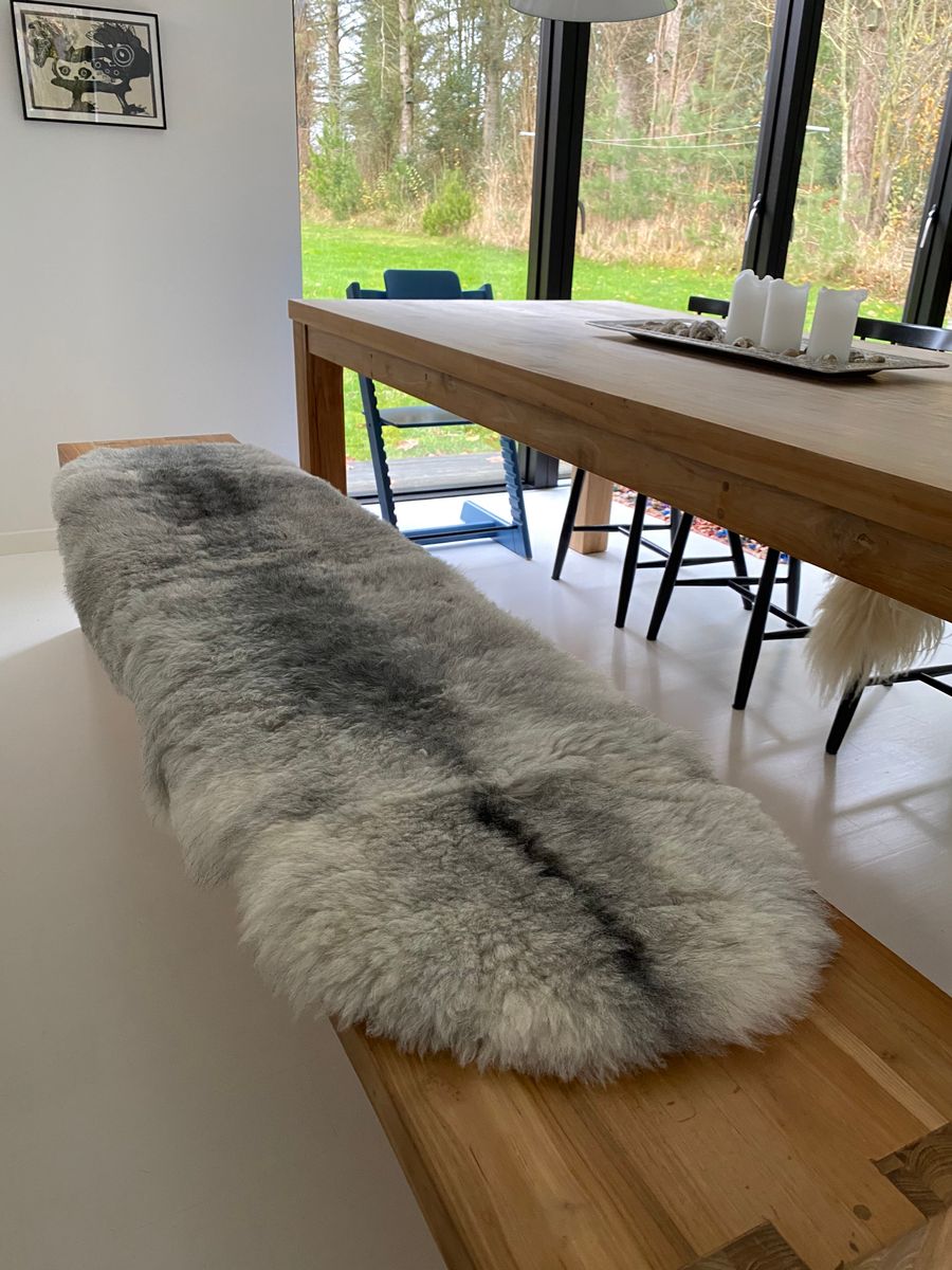 Saueskinn | Korthåret | Island | 180x60 cm Naturlig Grå