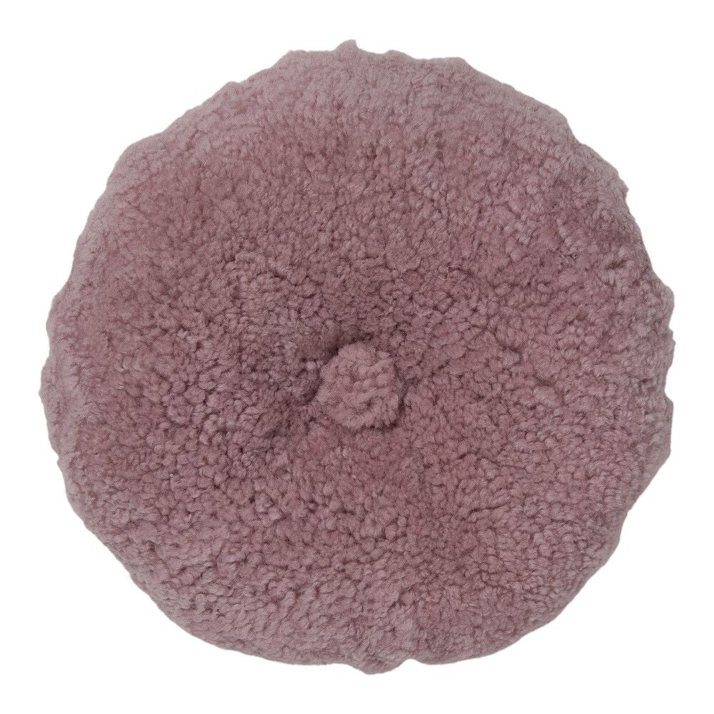 Saueskinnpute | Korthåret | New Zealand | Dobbeltsidig | Ø40 cm Koralllyserosa
