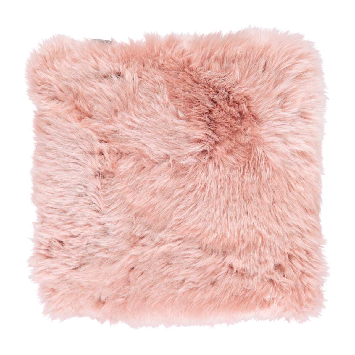 Setepute m/fyll | Langhåret | New Zealand | 37x37 cm Rosa
