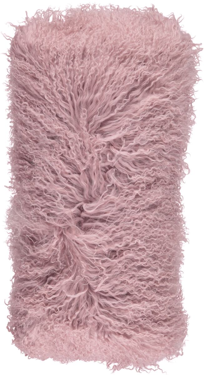 Saueskinnspute | Krøllet | Tibet | 28x56 cm Rosa