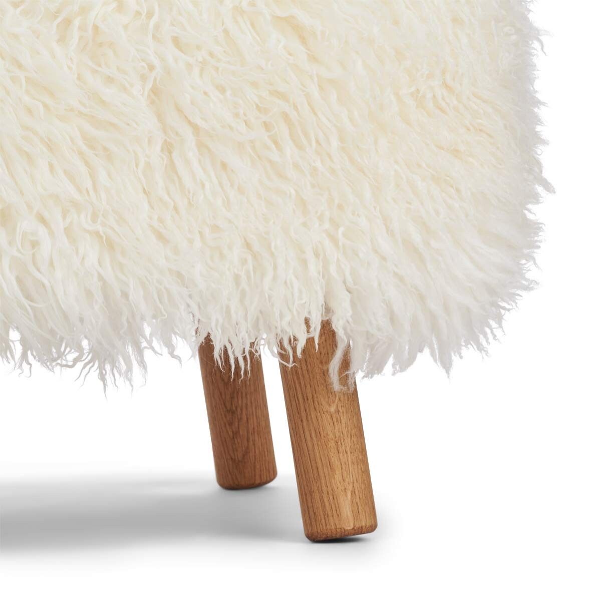 Emily fotskammel | Langhåret Hvit