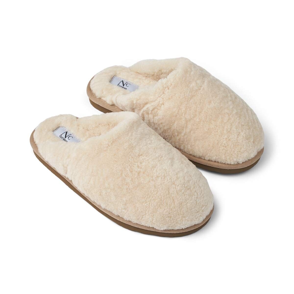 Unisex curly slipper Natur